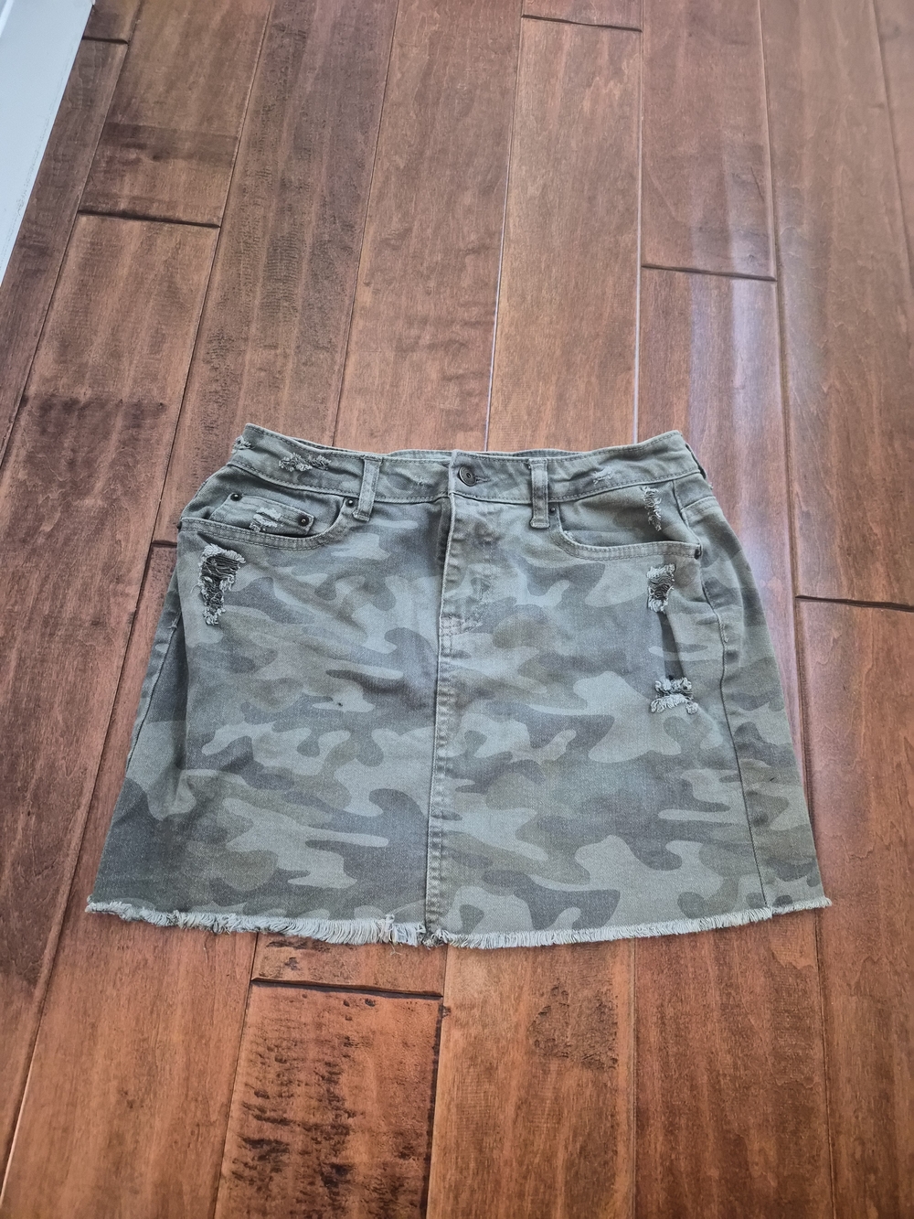 Vanilla Star Camo Mini Skirt - Olive